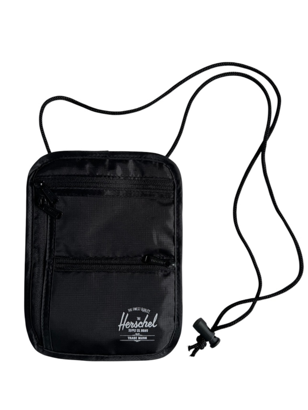 Herschel Money Pouch Bag Crossbody Black Travel System Passport Tickets Credit